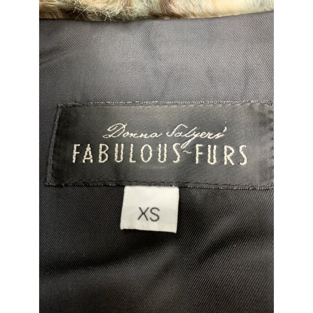 Womens Donna Salyers Fabulous-Furs Faux Fur Hook Vest XS EUC 7743 long line - Picture 3 of 7